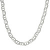 925 Sterling Silver D/C Pave 6mm Solid Classic Mariner Link Chain | 16" to 24"