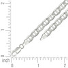 925 Sterling Silver D/C Pave 6mm Solid Classic Mariner Link Chain | 16" to 24"