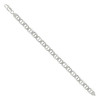 925 Sterling Silver D/C Pave 7mm Solid Classic Mariner Link Bracelet | 8" to 9"