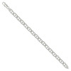 925 Sterling Silver D/C Pave 8mm Solid Classic Mariner Link Bracelet | 7" to 9"