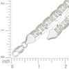 925 Sterling Silver D/C Pave 9.5mm Solid Classic Mariner Link Chain | 18" to 26"
