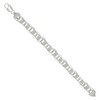 925 Sterling Silver D/C Pave 11mm Solid Classic Mariner Link Bracelet | 8" to 9"