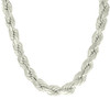 925 Sterling Silver Lobster Diamond Cut 11mm Hollow Rope Chain | 24" to 28"