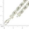 925 Sterling Silver Lobster Diamond Cut 11mm Hollow Rope Chain | 24" to 28"