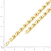 925 Yellow Gold Plated Lobster Diamond Cut 11mm Hollow Rope Chain | 24" to 28"
