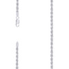 925 Sterling Silver Rhodiumed Diamond Cut 3.5mm Hollow Rope Chain | 16" to 24"