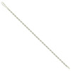 925 Sterling Silver Lobster Diamond Cut 3.5mm Hollow Rope Bracelet | 7" to 9"