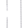 925 Sterling Silver Rhodiumed Diamond Cut 3mm Hollow Rope Chain | 16" to 24"