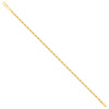 925 Yellow Gold Plated Lobster Diamond Cut 3mm Hollow Rope Bracelet | 7" to 8"