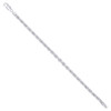 925 Sterling Silver Rhodiumed Diamond Cut 4.8mm Hollow Rope Bracelet | 7" to 9"