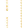 925 Yellow Gold Plated Lobster Diamond Cut 4.8mm Hollow Rope Chain | 18" to 26"