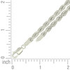 925 Sterling Silver Lobster Diamond Cut 4.8mm Hollow Rope Bracelet | 8" to 9"