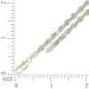 925 Sterling Silver Lobster Clasp Diamond Cut 4mm Hollow Rope Chain | 16" to 26"
