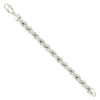 925 Sterling Silver Lobster Clasp Diamond Cut 11mm Hollow Rope Bracelet | 9"