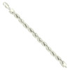 925 Sterling Silver Lobster Clasp Diamond Cut 12mm Hollow Rope Bracelet | 9"