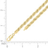 925 Yellow Gold Plated Lobster Clasp Diamond Cut 5.3mm Hollow Rope Bracelet | 9"