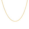 Yellow Gold Plated Spring Ring Diamond Cut 0.5mm Solid Rope Chain | 14" to 24"