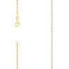 Yellow Gold Plated Spring Ring Diamond Cut 0.5mm Solid Rope Chain | 14" to 24"