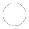 925 Sterling Silver Lobster Diamond Cut 1.5mm Solid Rope Bracelet | 7" to 9"