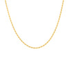 925 Yellow Gold Plated Lobster Diamond Cut 1.5mm Solid Rope Chain | 14" to 24"