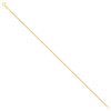 Yellow Gold Plated Spring Ring Diamond Cut 1mm Solid Rope Bracelet | 7" to 9"