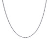 925 Sterling Silver Rhodiumed Diamond Cut 2.5mm Solid Rope Chain | 16" to 24"