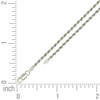925 Sterling Silver Lobster Diamond Cut 2.5mm Solid Rope Chain | 16" to 24"