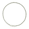 925 Sterling Silver Lobster Diamond Cut 2.5mm Solid Rope Bracelet | 7" to 9"