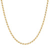 925 Two Tone Gold Plated Lobster Diamond Cut 2.5mm Solid Rope Chain | 16" to 24"