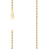 925 Two Tone Gold Plated Lobster Diamond Cut 2.5mm Solid Rope Chain | 16" to 24"