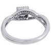 Diamond Bridal Set Princess Solitaire White Gold Infinity Wedding Ring .34 Ct.