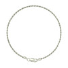 925 Sterling Silver Lobster Diamond Cut 2mm Solid Rope Bracelet | 7" to 9"