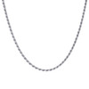 925 Sterling Silver Rhodiumed Diamond Cut 3.5mm Solid Rope Chain | 16" to 24"