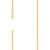 925 Yellow Gold Plated Lobster Diamond Cut 3.5mm Solid Rope Chain | 16" to 24"