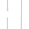 925 Sterling Silver Rhodiumed Diamond Cut 3mm Solid Rope Chain | 16" to 24"
