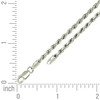 925 Sterling Silver Lobster Diamond Cut 3mm Solid Rope Chain | 16" to 26"