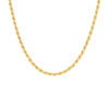 925 Yellow Gold Plated Lobster Diamond Cut 3mm Solid Rope Chain | 16" to 24"
