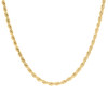 925 Yellow Gold Plated Lobster Diamond Cut 4.5mm Solid Rope Chain | 16" to 24"