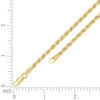 925 Yellow Gold Plated Lobster Diamond Cut 4mm Solid Rope Chain | 16" to 26"