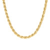 925 Yellow Gold Plated Lobster Diamond Cut 7mm Solid Rope Chain | 18" to 26"