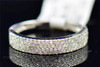 Ladies 10K White Gold Round Cut Diamond Wedding Anniversary Band Ring .35 ct.