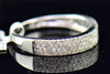 Ladies 10K White Gold Round Cut Diamond Wedding Anniversary Band Ring .35 ct.