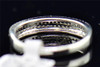 Ladies 10K White Gold Round Cut Diamond Wedding Anniversary Band Ring .35 ct.