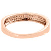 Diamond Wedding Band Ladies 14K Rose Gold Round Cut Anniversary Ring 0.33 Tcw.