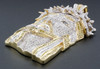 High End Diamond XL Jesus Piece Pendant Charm Face 10K Yellow Gold 6.82 Ct