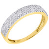 10K Yellow Gold Round Diamond Ladies Pave Wedding Anniversary Band Ring 0.33 Ct.