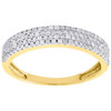 10K Yellow Gold Round Diamond Ladies Pave Wedding Anniversary Band Ring 0.33 Ct.