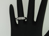 14k White Gold Round Cut Diamond Wedding Band 5 Stone Anniversary Ring 0.78 Ct.