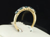 Ladies 10K Yellow Gold Blue Diamond Engagement Ring Wedding Band 0.48 Ct.