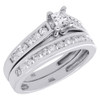 Princess Solitaire Diamond Engagement Ring White Gold Wedding Bridal Set 1 Ct.